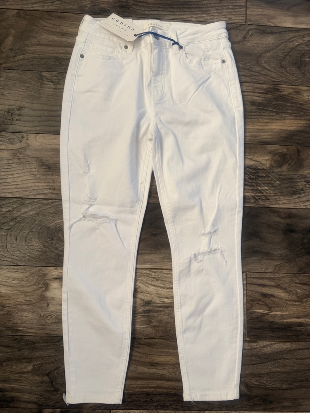 eunina White High-Rise Skinny Jeans